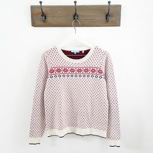 DRAPER JAMES Fair Isle Puff Sleeve Sweater Size S